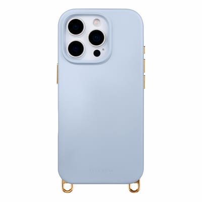 Selencia Hoesje - Geschikt voor iPhone 16 Pro Max - Rivièra geschikt voor MagSafe Backcover met afneembare haakjes - Powder Blue
