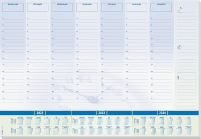 Sigel bureau onderlegger - Time - 59,5x41cm - 30 vel - met dag/weekindeling - met kalender 2023/2024/2025 - schrijfonderlegger - SI-HO350