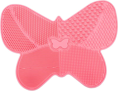 1 Stuk Beauty Brush Reinigingspad Vlindervorm Mat Voor Make-up Kwasten Reiniger