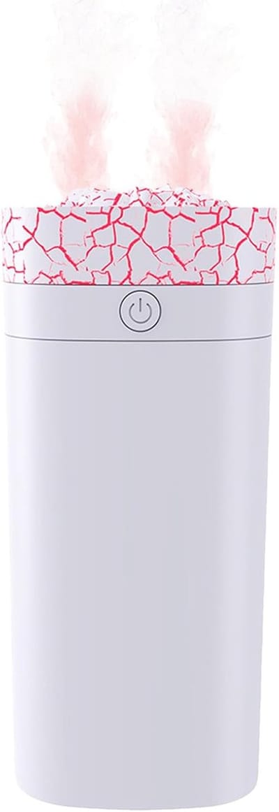 Slaapkamer Bevochtiger - Stille Vernevelaar - Comfortabele Lucht - Dubbel Mondstuk Systeem - 17.4 cm Hoogte - Wit