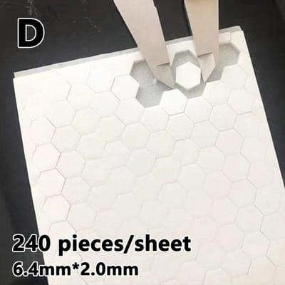 240 Pièces/Feuille Bande d'Attache DIY Auto-adhésive Colle Double Face Points 3D Sticker Mousse Colle Forte Loisirs Créatifs blanc