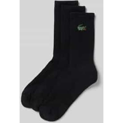 Lacoste sportsokken (3-pack) - unisex sokken met badstof binnenzool - zwart