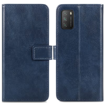 imoshion Hoesje - Geschikt voor Xiaomi Poco M3 - Luxe Bookcase - Donkerblauw