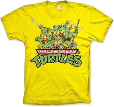 Teenage Mutant Ninja Turtles Turtles Distressed Group T-shirt geel