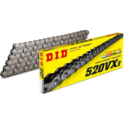 Motorfiets rolketting D.I.D 520Vx3(B&B) X 124 Mail. Zj