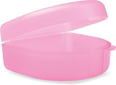 Stabiele Opberghoes voor Gebitsprotheses, Beugels en Knarsbitjes - Standaard Roze