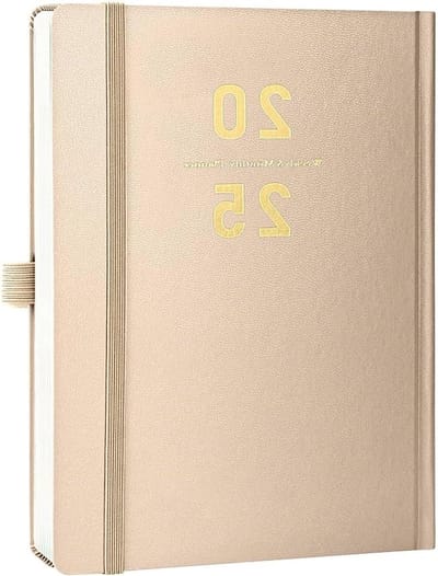 Allecto Plus - Kalender 2025 | 180 pagina's | 213 x 145 mm | Boekenkalender | Weekplanner | Kaki | 12 maanden