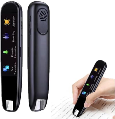 KZQ AI Vertaalpen Smart Scanner Vertaalapparaat Met Uitspraak Voorlees Apparaat Dyslexie Hulpmiddel 112 Talen Voice Recorder Draagbare Vertaler voor Studenten Vertaalcomputer Zakelijk Woordenboek Vertaal Scanner zwart