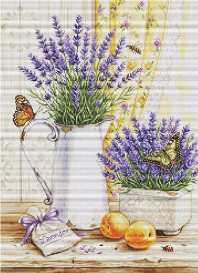 Borduurpakket Luca-S - Lavender Scent - De Geur van Lavendel - B7063