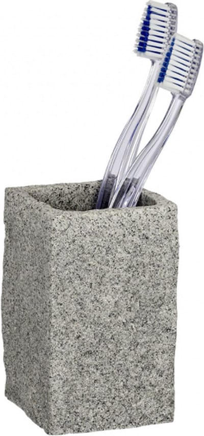 Wenko Tandenborstelbeker Graniet 6.5 cmx10.6 cm Grijs