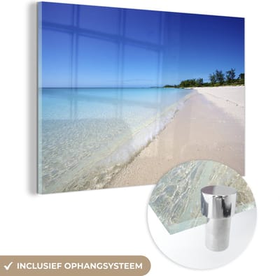 ® Glasschilderij 180x120 cm - Schilderij acrylglas - Een heldere lucht bij het Mozambikaanse strand - Foto op glas - Muurdecoratie woonkamer - Wanddecoratie slaapkamer - Schilderijen