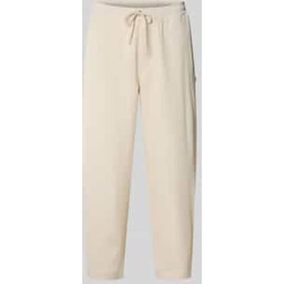 Broek met elastische tailleband in plissélook