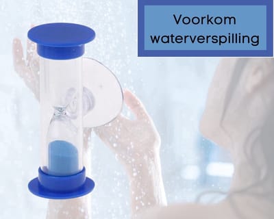 Jumada's - Badkamer - Tandenpoetsen - Douche - 2 minuten - Zandloper - Blauw