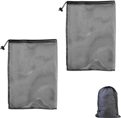 Grote Wasnetzakken met Trekkoord - Set van 2, 70x90cm, Ideaal voor Kleding, Beddengoed en Speelgoed