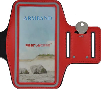 Pearlycase Geschikt voor iPhone 17 Pro/ 17 - iphone Air Hoesje - Sportband Hoesje - 17 Pro/ 17 - iphone Air Sport Armband Case Hardloopband Rood