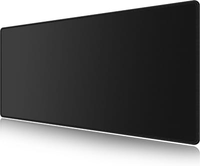 SnelShoppen - XXL Zwart Gaming Muismat - Laptop Desk Pad - Desk Mat 1000 x 550 x 3 mm - Duurzaam met Geweven Randen - Perfect voor Gamers en Thuiswerk