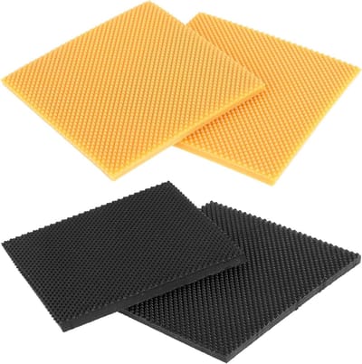 Hoge Hak Patch - Zool Reparatie - Slijtage Herstellen - Antislip Rubber - 4 stuks - Zwart Geel