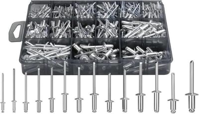 Blindklinknagels Set - Popnagels Assortiment - Metaal Bevestigen - Roestbestendig Aluminium - 14 Maten - Zilverkleurig
