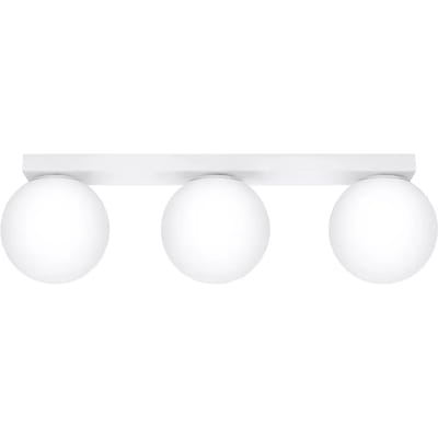 Sollux Lighting Plafondlamp Yoli - 14.5x50x12cm - G9 - wit - staal/glas