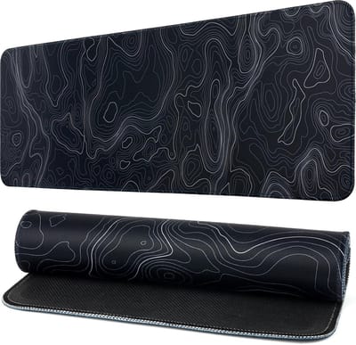 StayPowered Gaming Muismat - Ultra-Gladde Oppervlakte - Antislip Onderkant - Duurzaam en Slijtvast - Makkelijk Schoon te Maken - Groot Formaat 80x30cm - Perfect voor Werk en Gaming - Zwart - Levering Sneller dan Aangegeven!