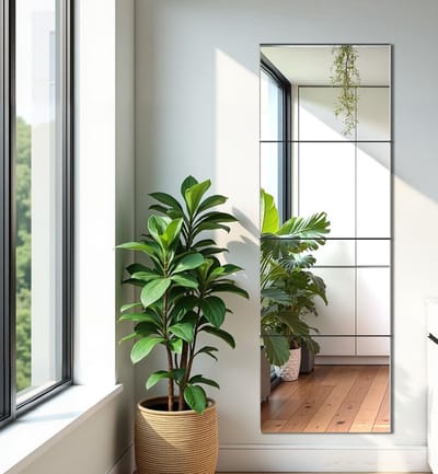 Zelfklevende Spiegeltegels voor Wanden en Deuren - Frameloze Acryl Spiegels voor Badkamer, Slaapkamer en Woonkamer - Volledige Lengte Wandspiegels
