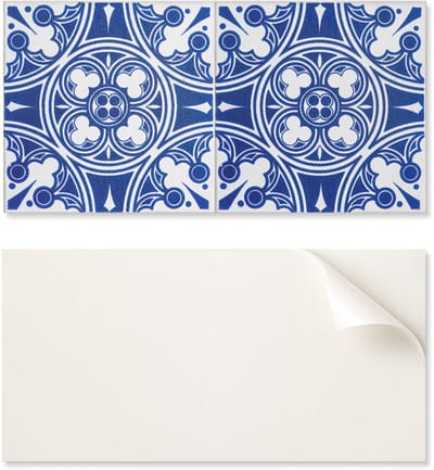 Zelfklevende vinyl muurdecoratie voor de hal met afbeeldingen, 100x50 cm, patroon met geometrische motieven.