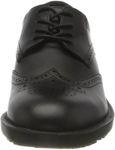 Nette Heren Veterschoen Zwart Antislip - Professionele en Comfortabele Werk- of Netwerkstijl