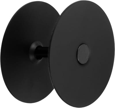 Afdekplaat Deurslot - Metalen Deurgat Cover - Deur Renovatie - Weerbestendig Roestvrij Staal - 6.70X6.70X4.50CM - Zwart