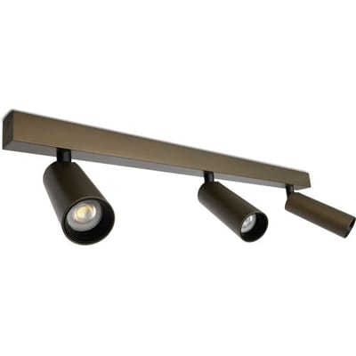 KS Verlichting - plafondlamp - Vigo - 3 spot - brons - Mini GU10 - dimbare lamp - opbouwspot - aluminium
