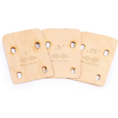 Muspor 3 stuks Gitaarhals Shims Draagbaar Bas Nekplaat Gereedschap Massief Esdoornhout Gitaarhals Shim Shaped