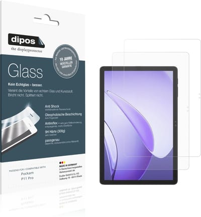 dipos – 2x Matte Pantserfolie geschikt voor Pockam P11 Pro | 9H Screenprotector
