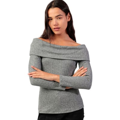 Blouse Admas Top met lange mouwen Bandeau Melange