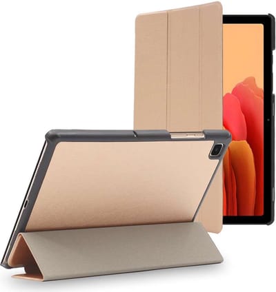 ebestStar - Hoes geschikt voor Samsung Galaxy Tab A7 10.4 T505 (2022, 2020), Slanke Design PU Lederen Etui, Automatische Slaap/Wake, SmartCase hoesje, Goud