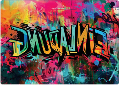 Uitnodigingskaarten Verjaardag - Feestkaarten Graffiti - Feest Organiseren - Opvallend Graffiti Design - 12 stuks - Multicolor