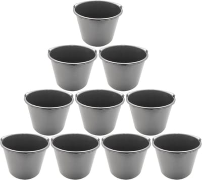 Stabiele Bouwemmer 16L - Multifunctionele Emmer voor Mortel en Water - Set van 10 Stuks