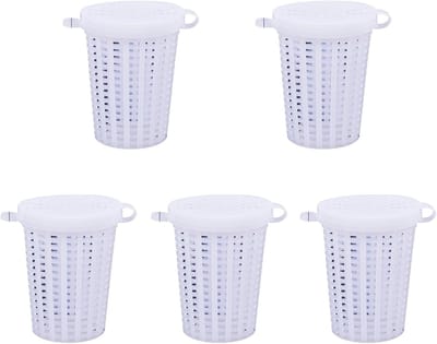 Vis Aas Kooi - Feeder Mand Houder - Vissen Aas Voeren - Grote Capaciteit - 5 Stuks - Wit