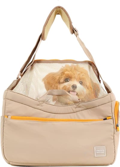 Huisdier Rugzak - Draagbare Tas - Reizen met Dieren - Ventilatie en Veiligheid - 39x14x25 cm - Kaki