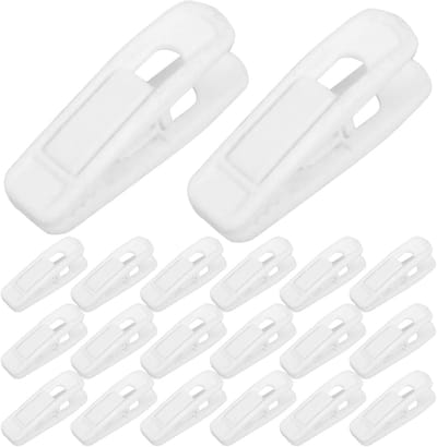 Famanu – 20 fluwelen wasknijpers - antislip - clips voor rokken en broeken - voor het drogen en organiseren van kledingstukken zonder