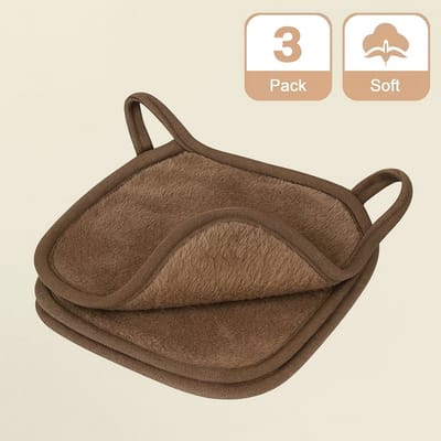 Microvezel Make‑Up Doekjes – 3 Stuks – Ultra Zacht, Herbruikbaar & Huidvriendelijk – Bruin - @ Lu’s Today® – Basic Beauty Essentials