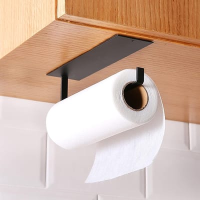 Wandmontage Keukenpapierhouder, Toiletpapierhouder en Servettenopslag, Zelfklevend en Geen Boren Nodig, Ideaal voor Keuken en Badkamer