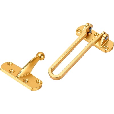 Serrure de porte de sécurité pour la maison en alliage de zinc, barre oscillante antivol, renforcement de porte, loquet pour loquets de porte d'hôtel or