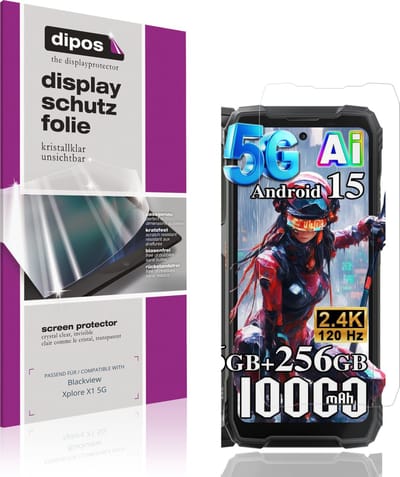 dipos – 4x Beschermfolie geschikt voor Blackview Xplore X1 5G | Krasbestendige & heldere Screenprotector Ultra-Thin