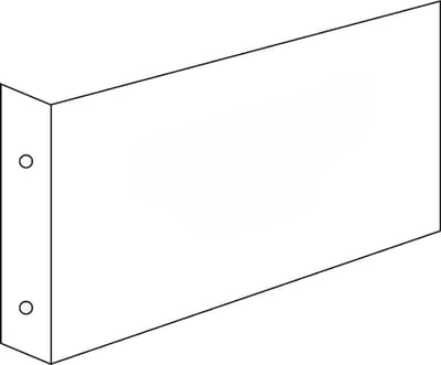 Blanco haaks bord - kunststof - te beplakken met eigen sticker 300 x 150 mm
