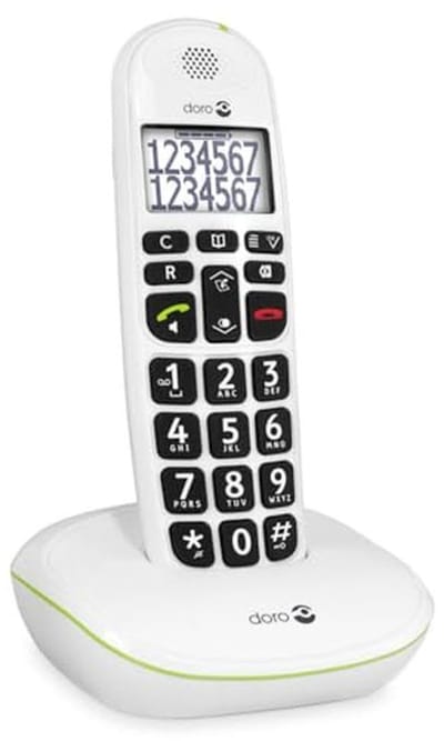 Draadloze Telefoon met Eenvoudige Bediening en DECT Technologie - Wit