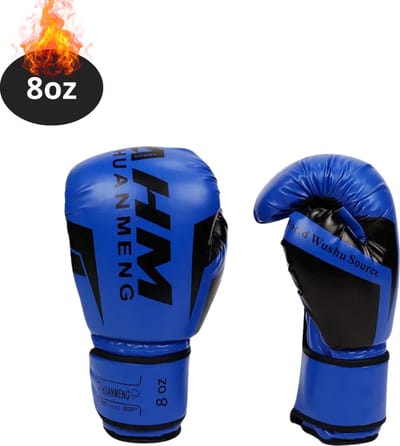 Nivard Bokshandschoenen - Kickboks Handschoenen - Boxing Gloves Set - Vecht Handschoenen - Heren - Dames - Blauw - 8 oz