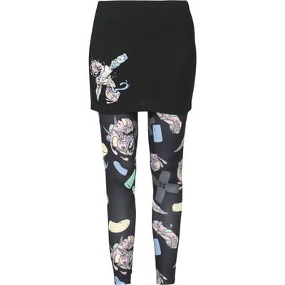 R.E.D. by EMP Legging - Legging met monster donut print - S tot XL - voor Vrouwen - zwart