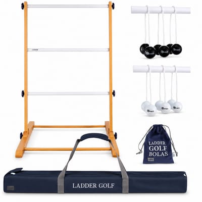 Profi Laddergolf Spinladder Wit en Zwarte Golf bolas - Officiële laddergolfset met echte golfballen