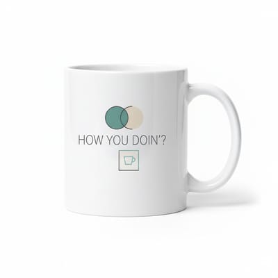 How You Doin’? Mok – Minimalistisch Friends-Inspired Design – Grappige Koffiemok 330 ml