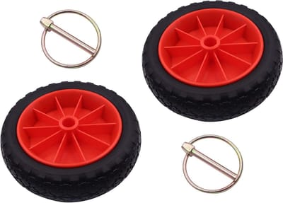 Kayak Trolley Wielen - Kajak Onderdelen - Boot Vervoeren - Lekvrije Massieve Banden - 10 Inch Diameter - Zwart