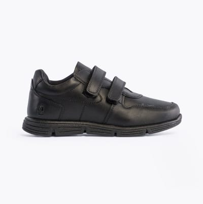LUCAS Jongens Leren School Sneakers Zwart